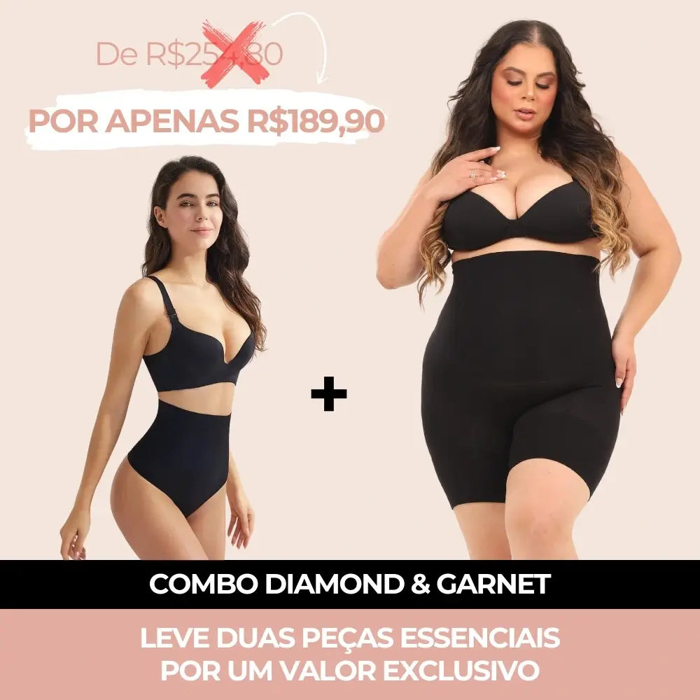 Combo Diamond & Garnet – Sustentação e Conforto no Dia a Dia