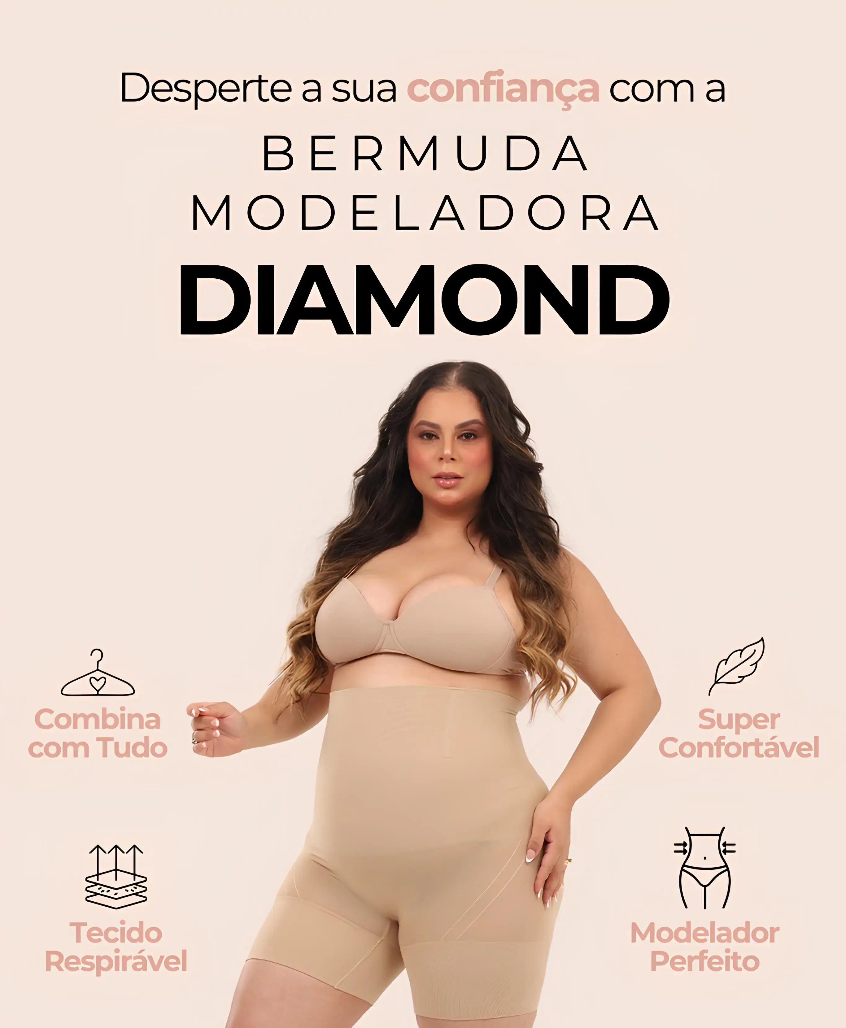 Combo Diamond – Kit com 2 Unidades da Bermuda Modeladora Diamond (A mais moderna do Brasil)