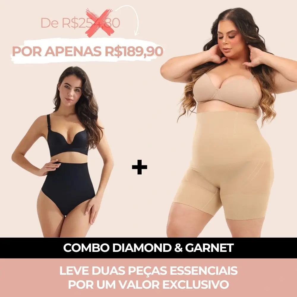 Combo Diamond & Garnet – Sustentação e Conforto no Dia a Dia
