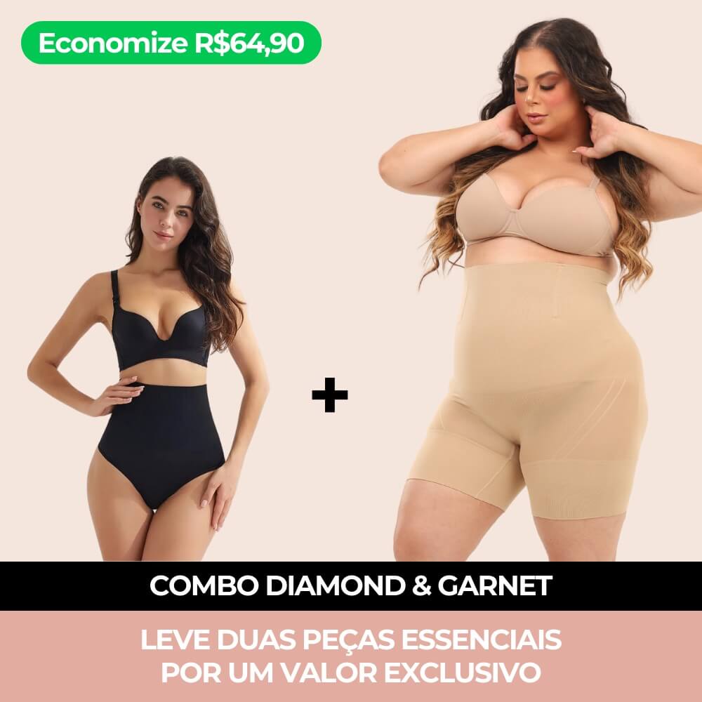 Combo Diamond & Garnet – Sustentação e Conforto no Dia a Dia
