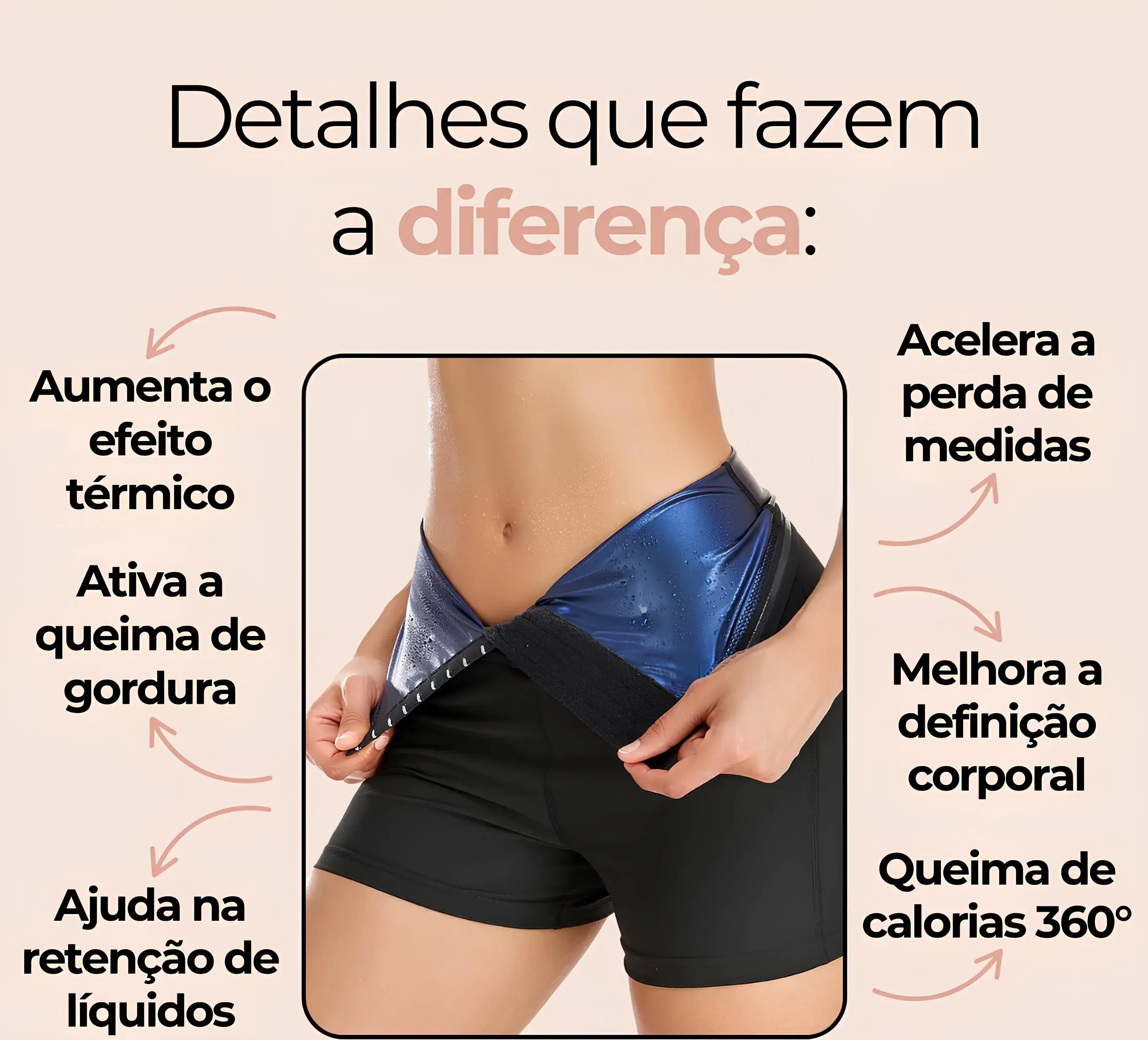 Bermuda Modeladora Sapphire – Efeito Sauna com Suporte e Conforto